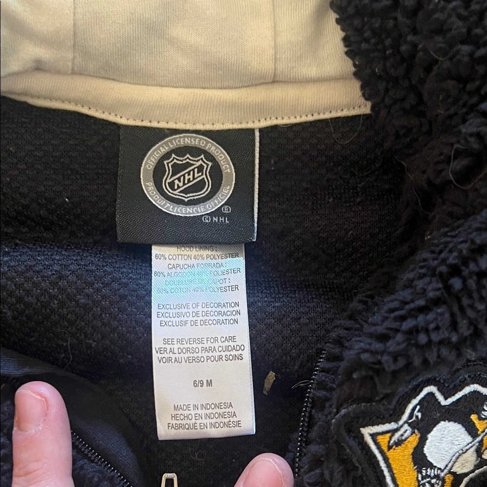 Kids Pittsburgh Penguins Hooded One Piece - Picture 3 of 3